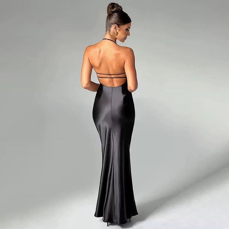 Onyx Elegance - Bodycon Maxi Dress