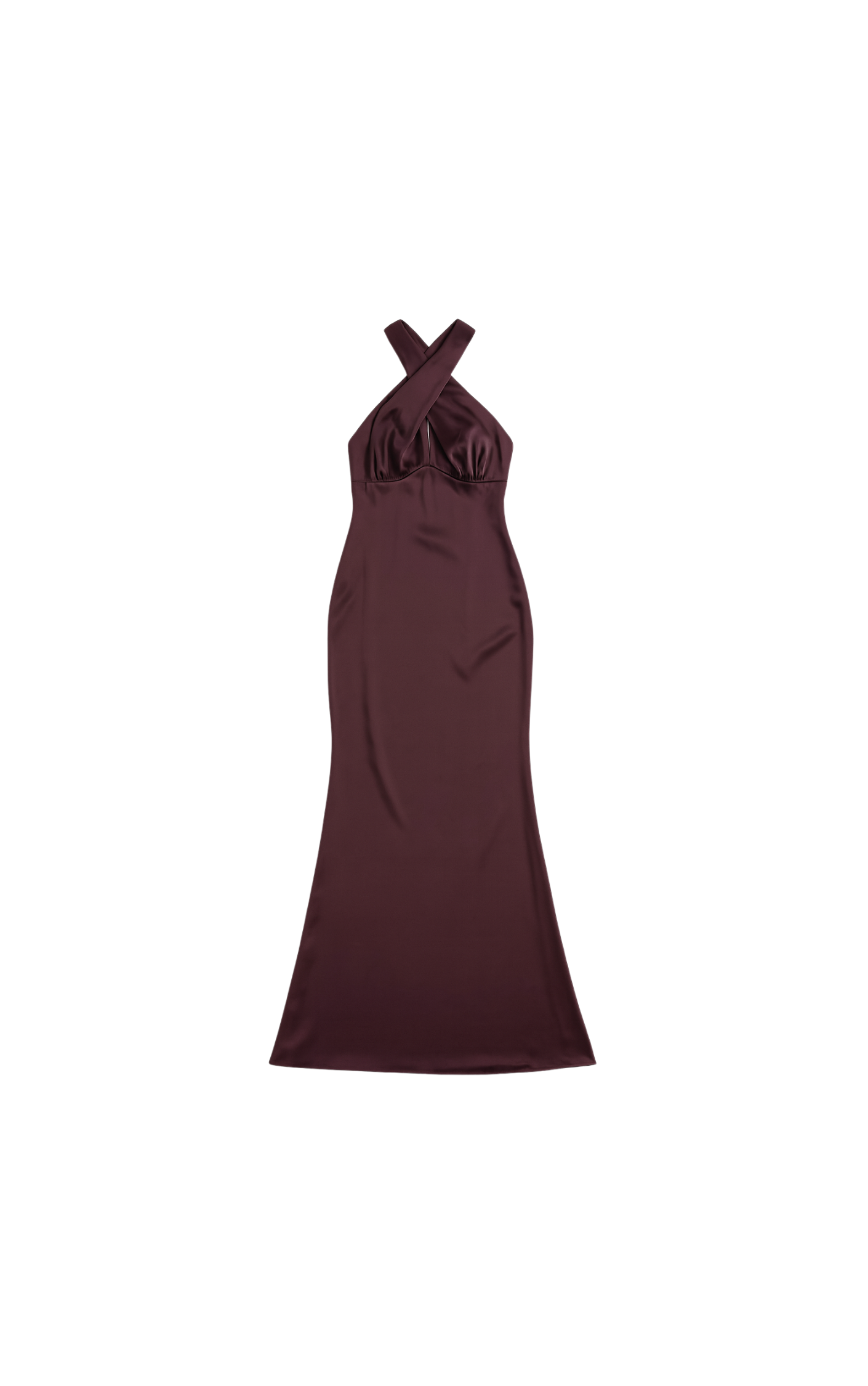 Deep Plum - Backless Evening Gown